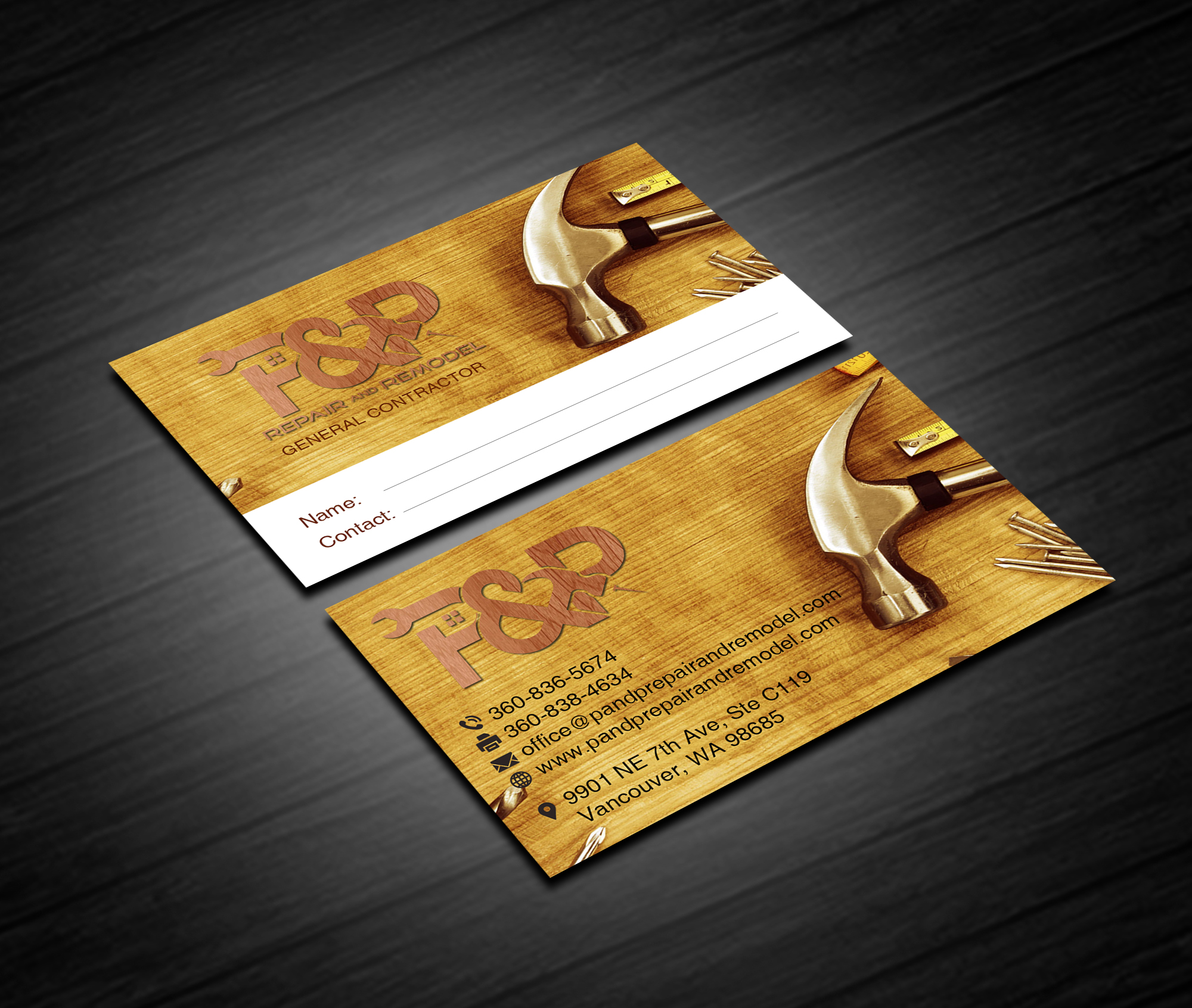 Design de Carte de Visite par Creations Box 2015 pour P and P Repair and Remodel | Design #27336179