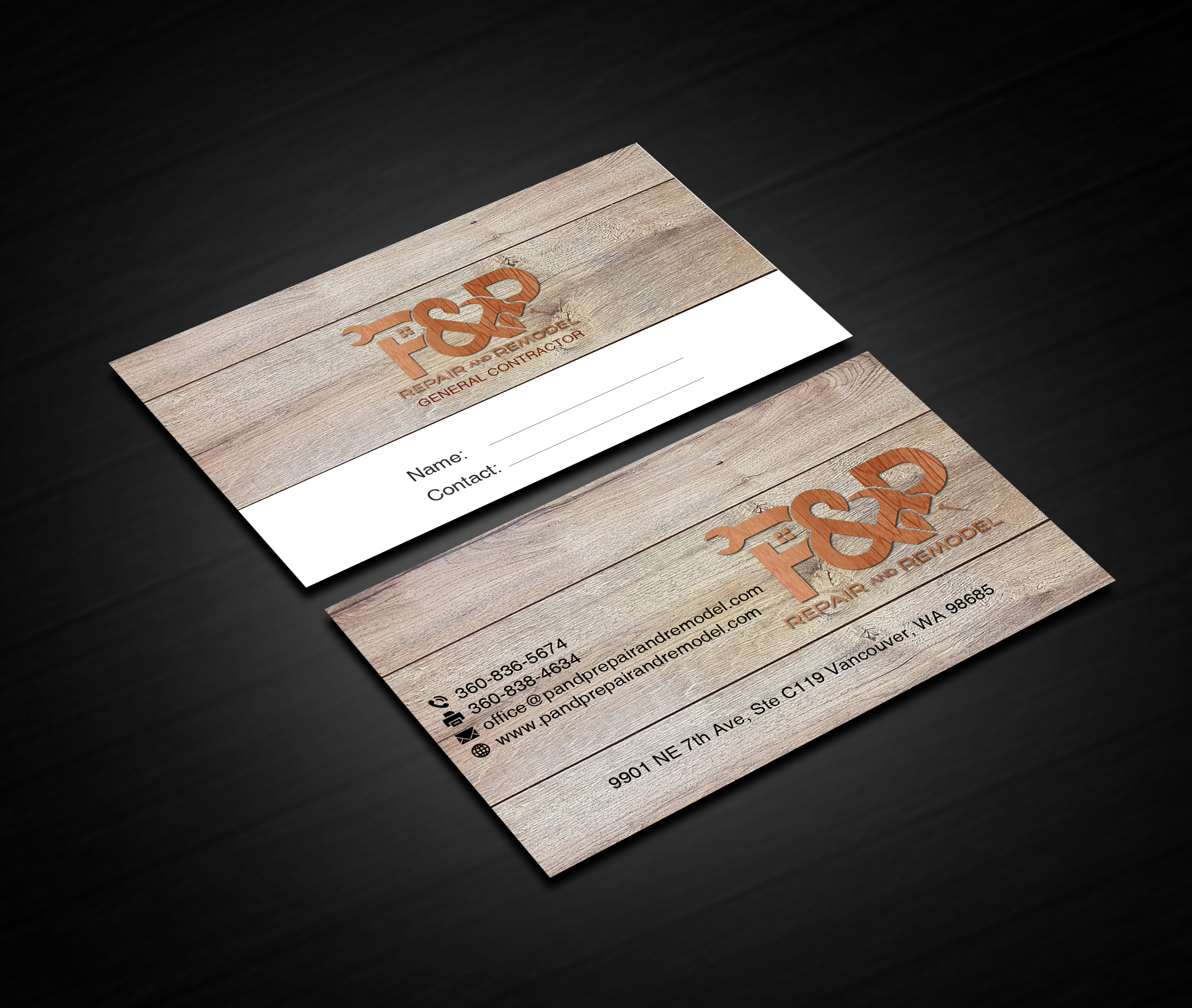 Visitenkarten-Design von Creations Box 2015 für P and P Repair and Remodel | Design #27337808