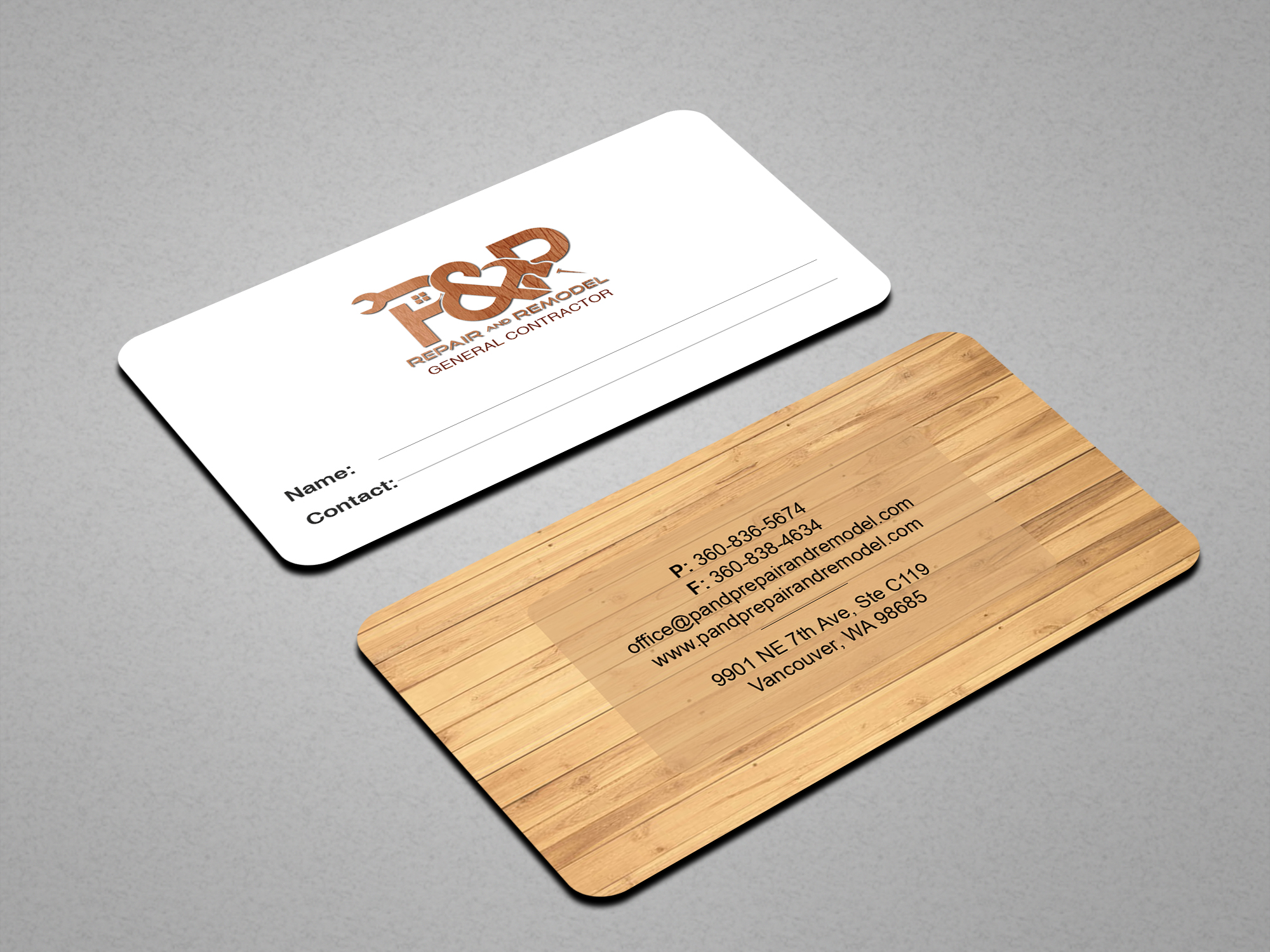 Business Card Design by Creations Box 2015 for P and P Repair and Remodel | Design #27338996