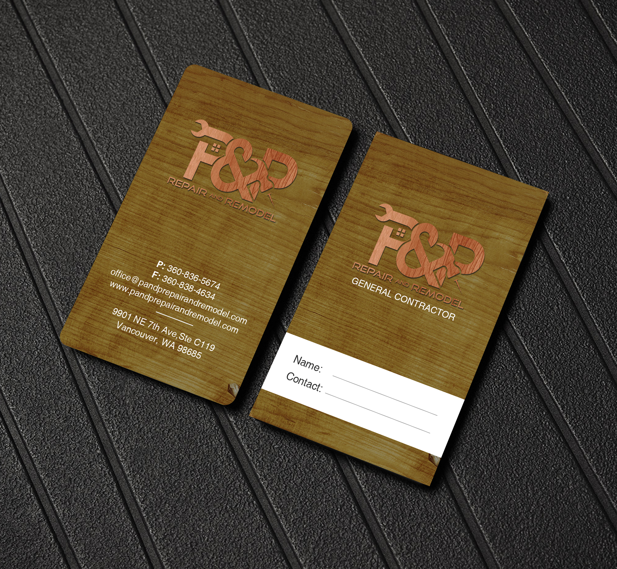 Business Card Design by Creations Box 2015 for P and P Repair and Remodel | Design #27339007
