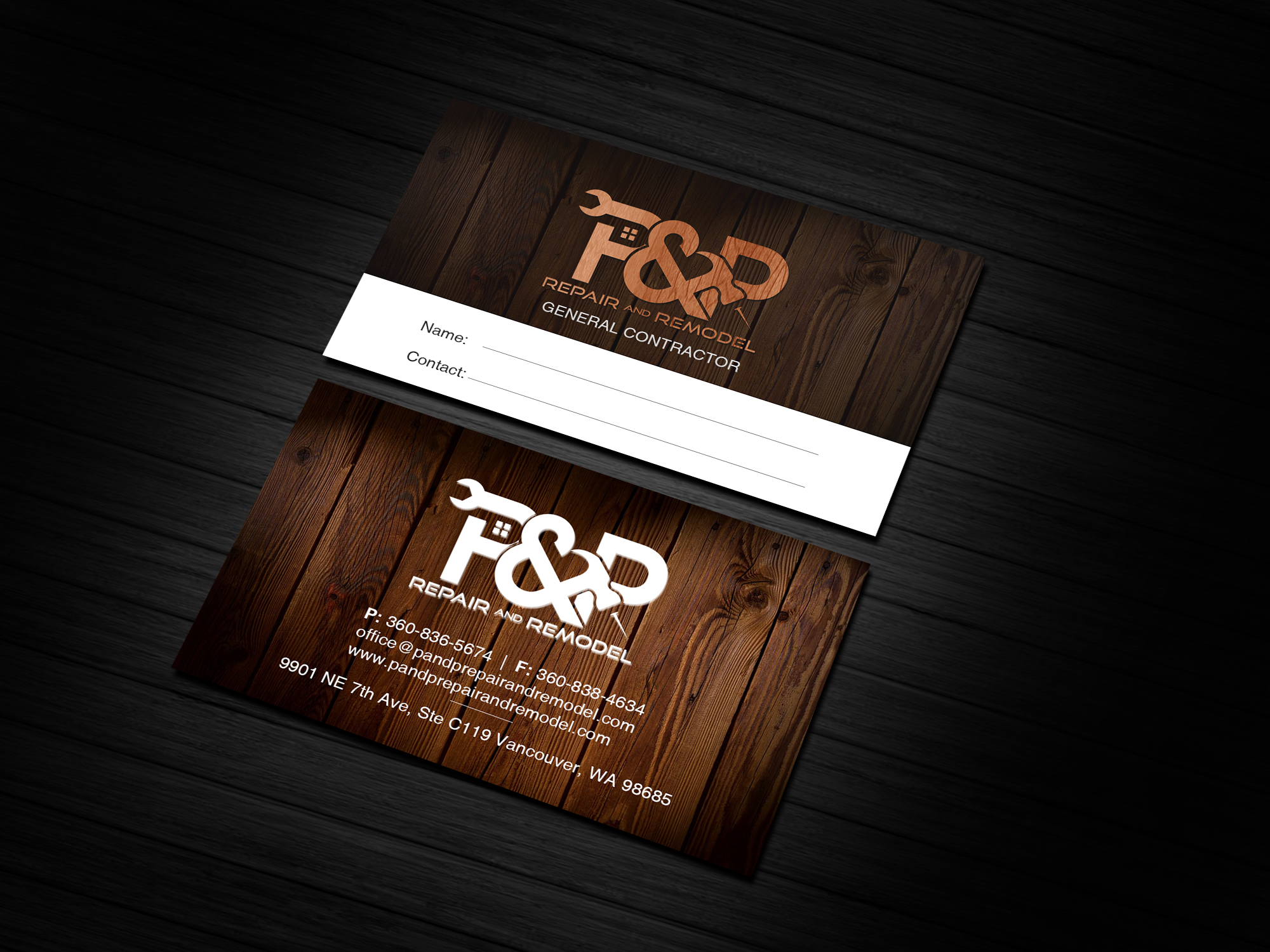 Business Card Design by Creations Box 2015 for P and P Repair and Remodel | Design #27339009