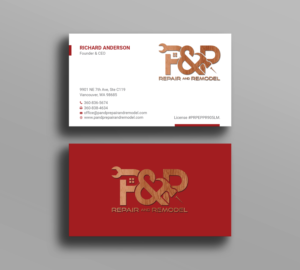 Visitenkarten-Design von Right_D für P and P Repair and Remodel | Design: #27336070