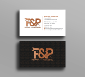 Visitenkarten-Design von Right_D für P and P Repair and Remodel | Design: #27336071