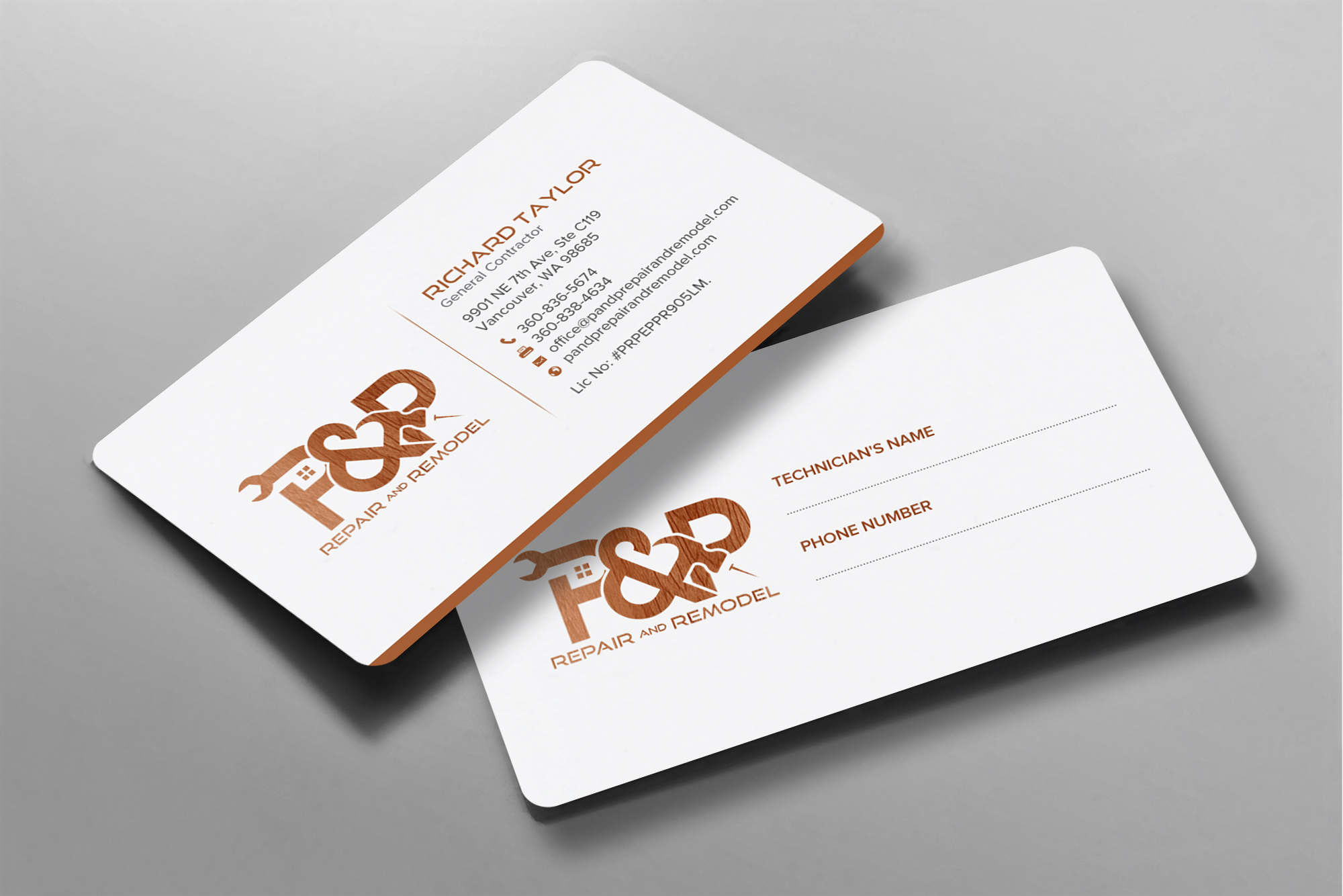 Business Card Design by chandrayaan.creative for P and P Repair and Remodel | Design #27335381