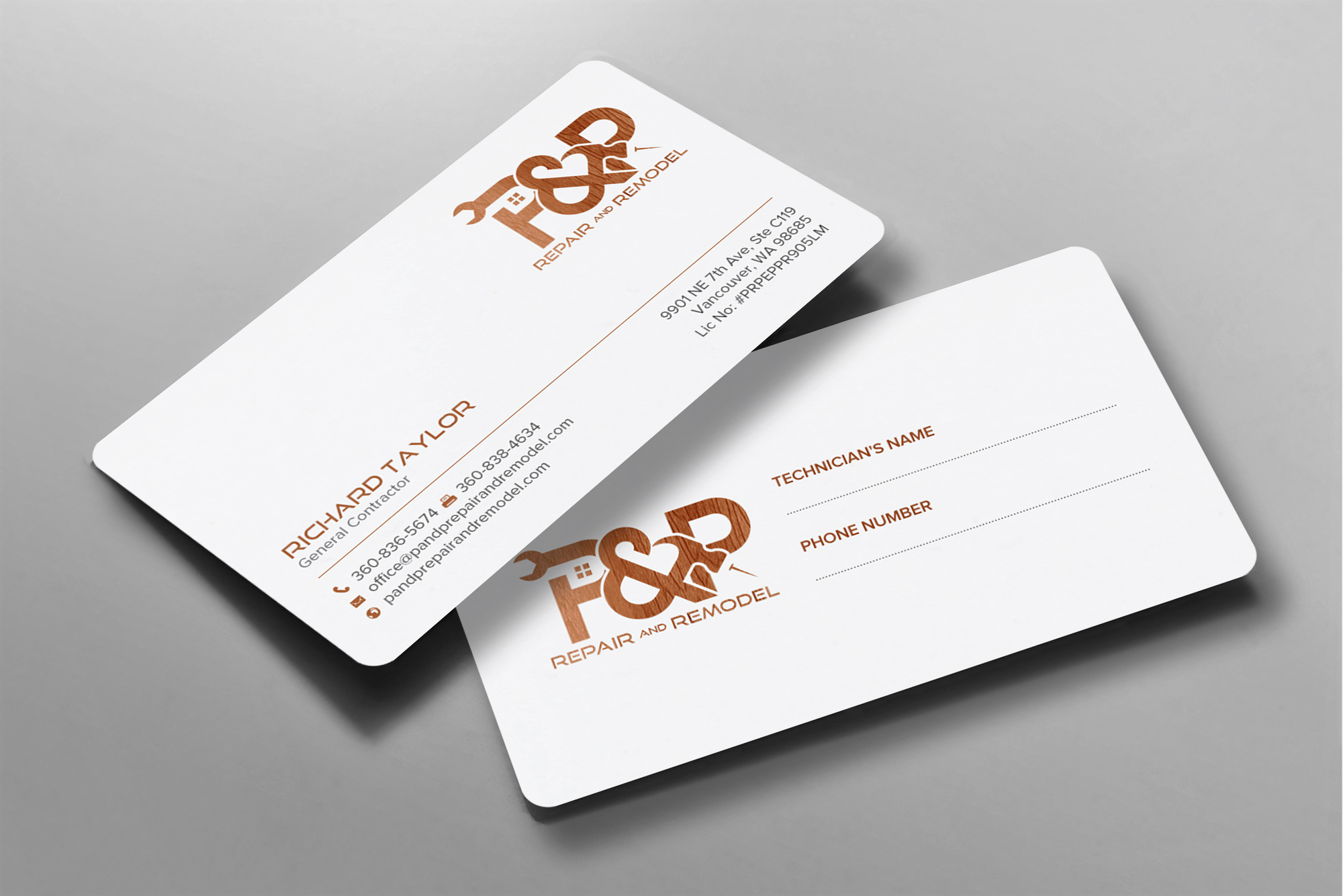 Business Card Design by chandrayaan.creative for P and P Repair and Remodel | Design #27335382