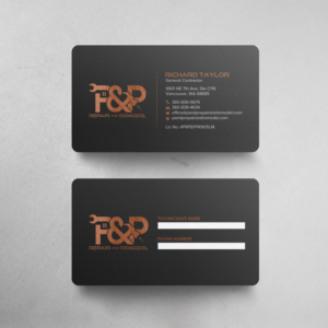 Design de Carte de Visite par chandrayaan.creative pour P and P Repair and Remodel | Design : #27335392