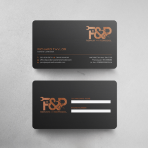 Design de Carte de Visite par chandrayaan.creative pour P and P Repair and Remodel | Design : #27335393