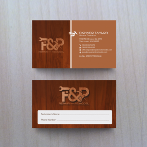 Design de Carte de Visite par chandrayaan.creative pour P and P Repair and Remodel | Design : #27439780