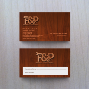 P&P Repair and Remodel general contracting business card design | Business Card Design by chandrayaan.creative