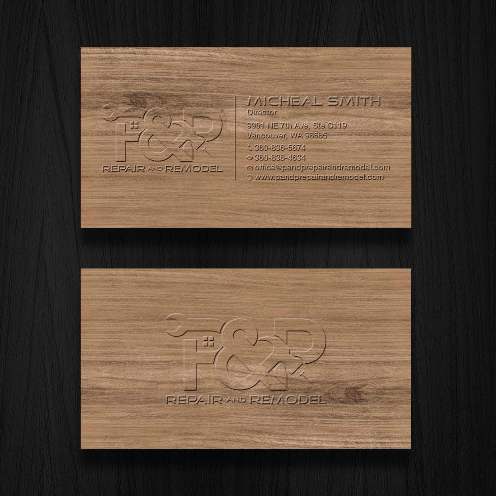 Design de Carte de Visite par Tripti Ranjan Gain pour P and P Repair and Remodel | Design #27330074