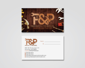 Visitenkarten-Design von MDesign für P and P Repair and Remodel | Design: #27343650