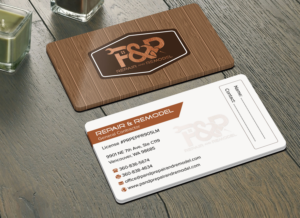 P&P Repair and Remodel general contracting business card design | Business Card Design by sabbir049