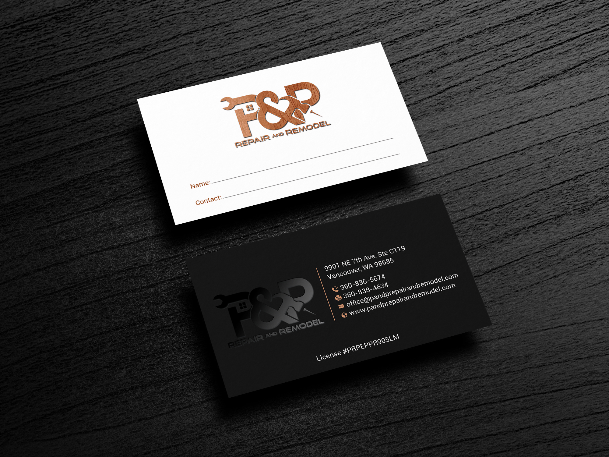 Business Card Design by DesignShout for P and P Repair and Remodel | Design #27343585