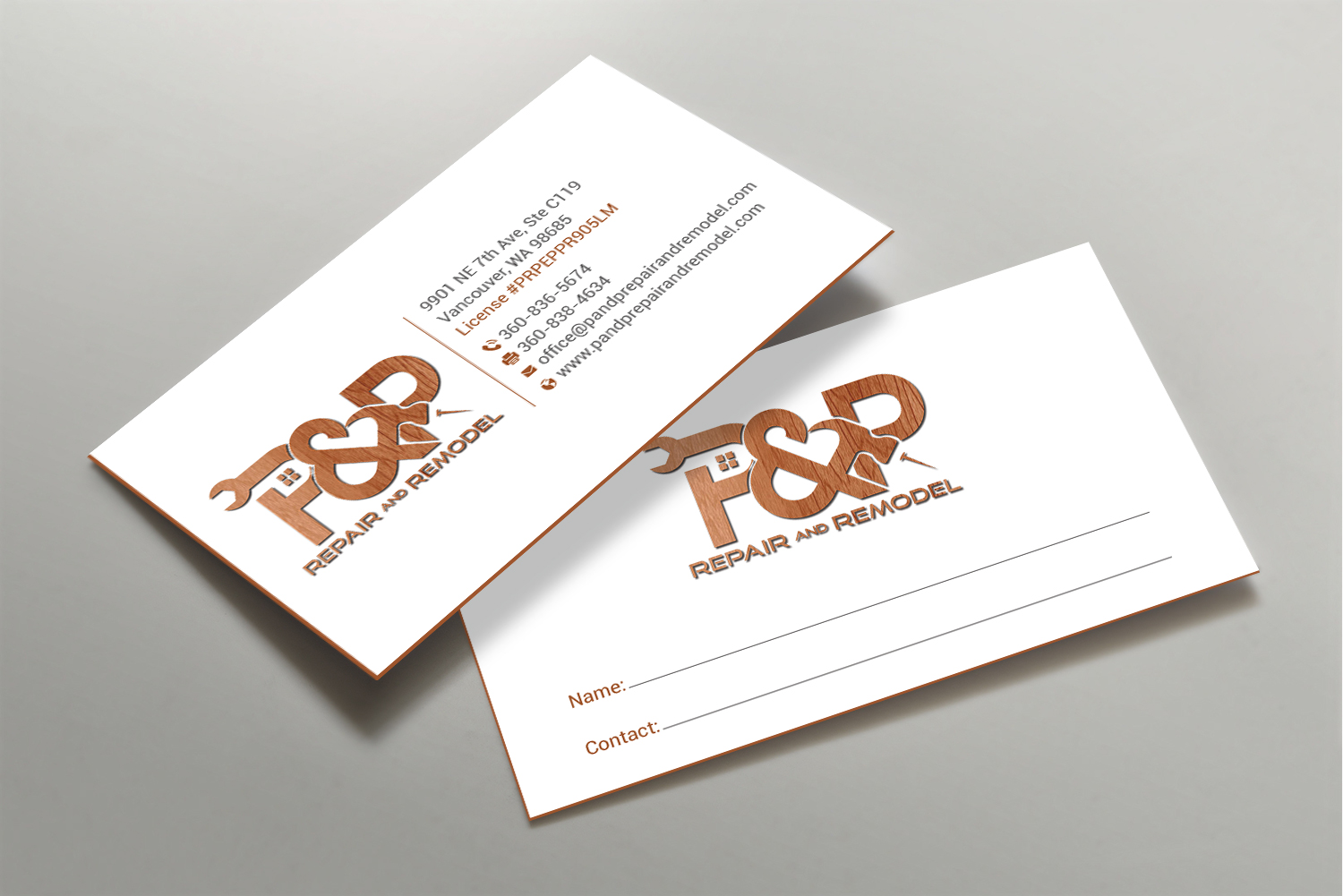 Visitenkarten-Design von DesignShout für P and P Repair and Remodel | Design #27343616