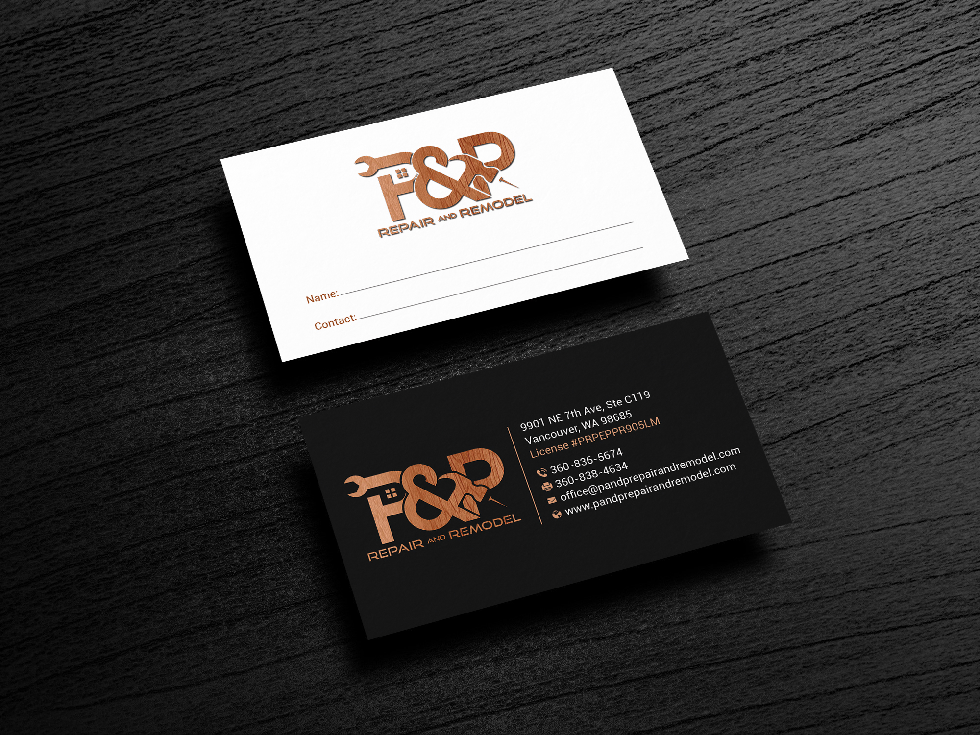 Design de Carte de Visite par DesignShout pour P and P Repair and Remodel | Design #27343617