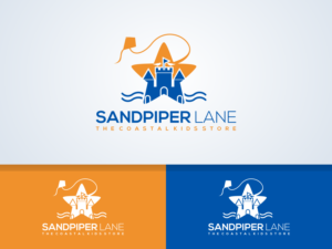 Store Name:  Sandpiper Lane  Tagline: The Coastal Kids Store  THE TAGLINE NEEDS TO BE almost as big as the store name so that people can clearly see that it is a kids store. | Logo Design by zilong graphic