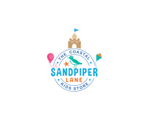 Store Name:  Sandpiper Lane  Tagline: The Coastal Kids Store  THE TAGLINE NEEDS TO BE almost as big as the store name so that people can clearly see that it is a kids store. | Logo-Design von ecorokerz