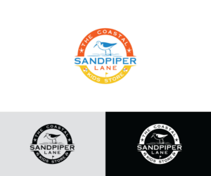 Store Name:  Sandpiper Lane  Tagline: The Coastal Kids Store  THE TAGLINE NEEDS TO BE almost as big as the store name so that people can clearly see that it is a kids store. | Logo Design by Iris 3