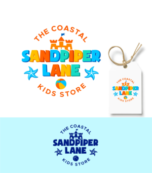 Store Name:  Sandpiper Lane  Tagline: The Coastal Kids Store  THE TAGLINE NEEDS TO BE almost as big as the store name so that people can clearly see that it is a kids store. | Logo-Design von ZeneFashions