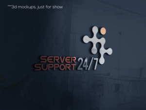 Server Support 24/7  + copy as Network Support 24/7 | Logo Design by rainbow logos