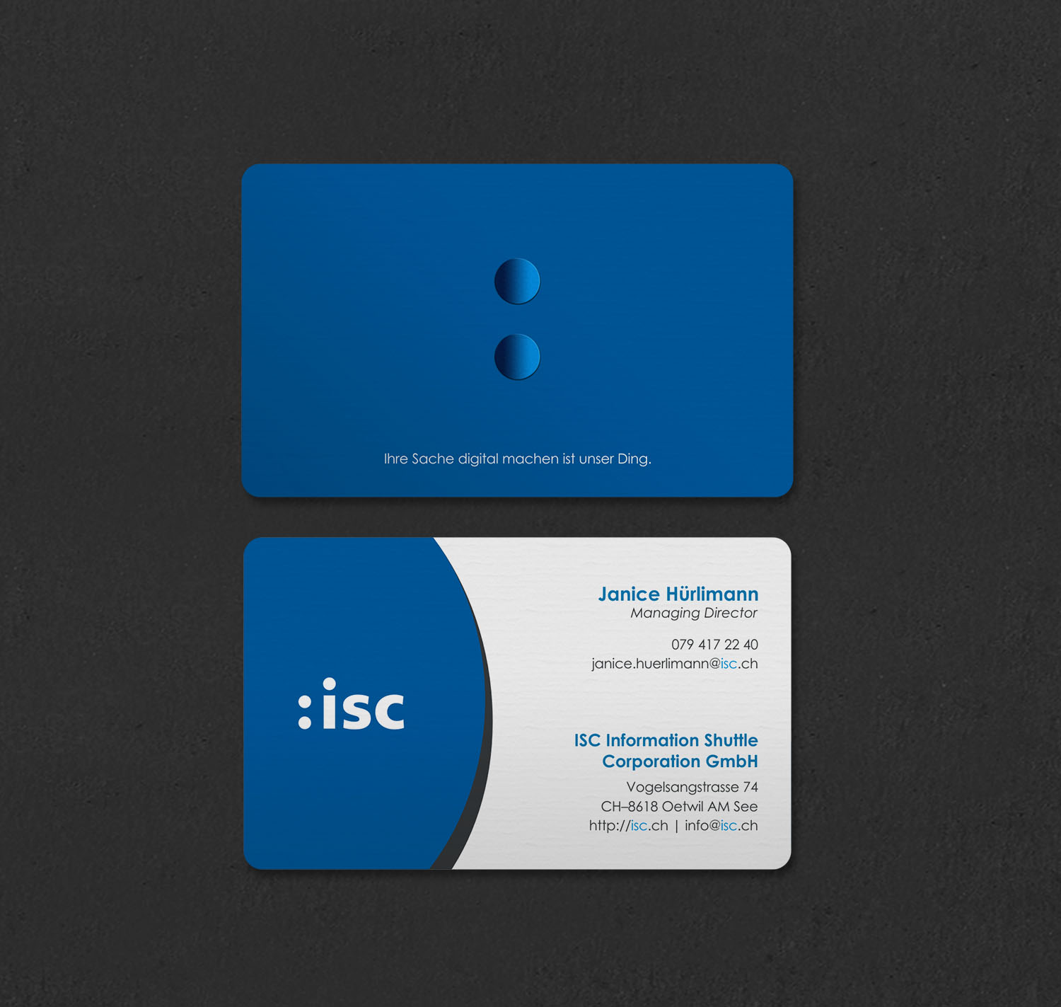 Business Card Design by INDIAN_Ashok for ISC Information Shuttle Corportion GmbH | Design #27340928