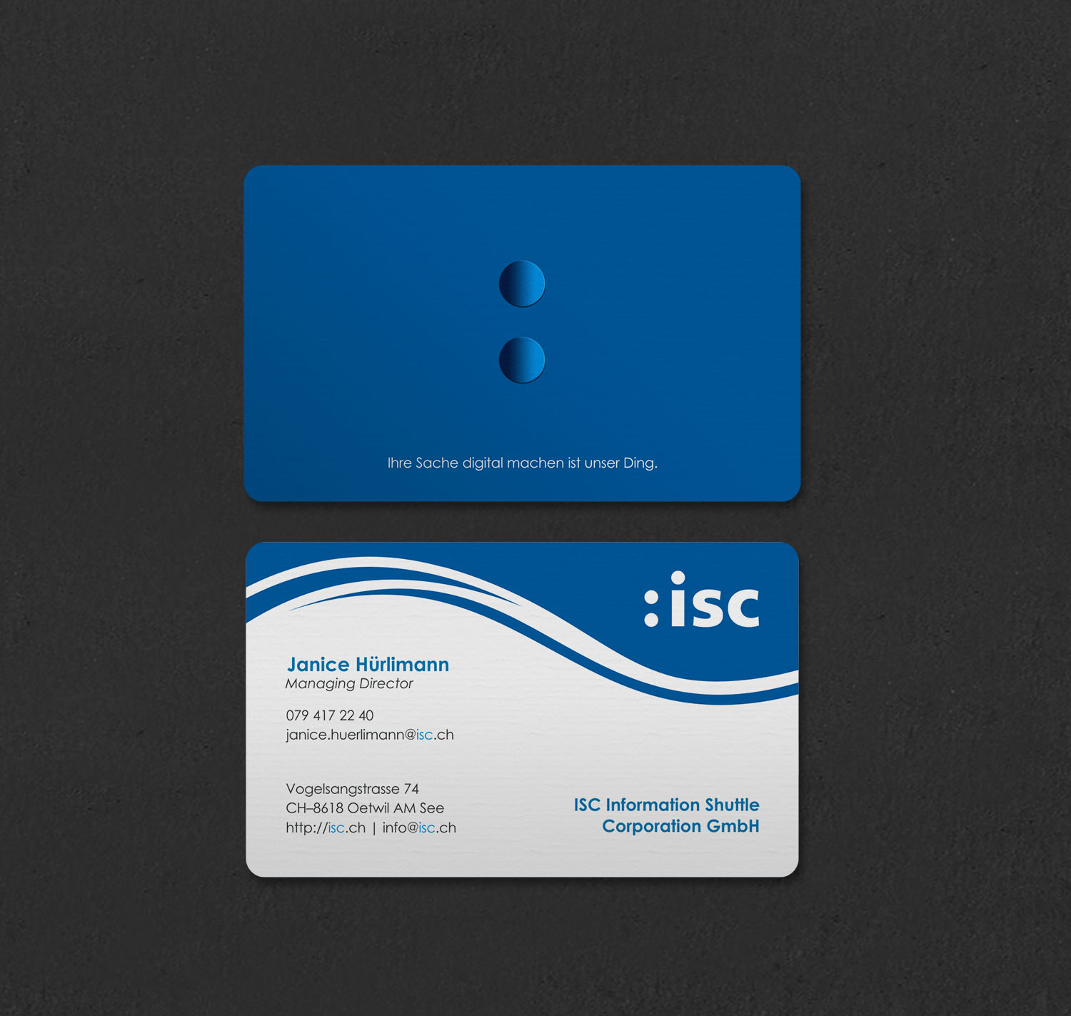 Business Card Design by INDIAN_Ashok for ISC Information Shuttle Corportion GmbH | Design #27340929