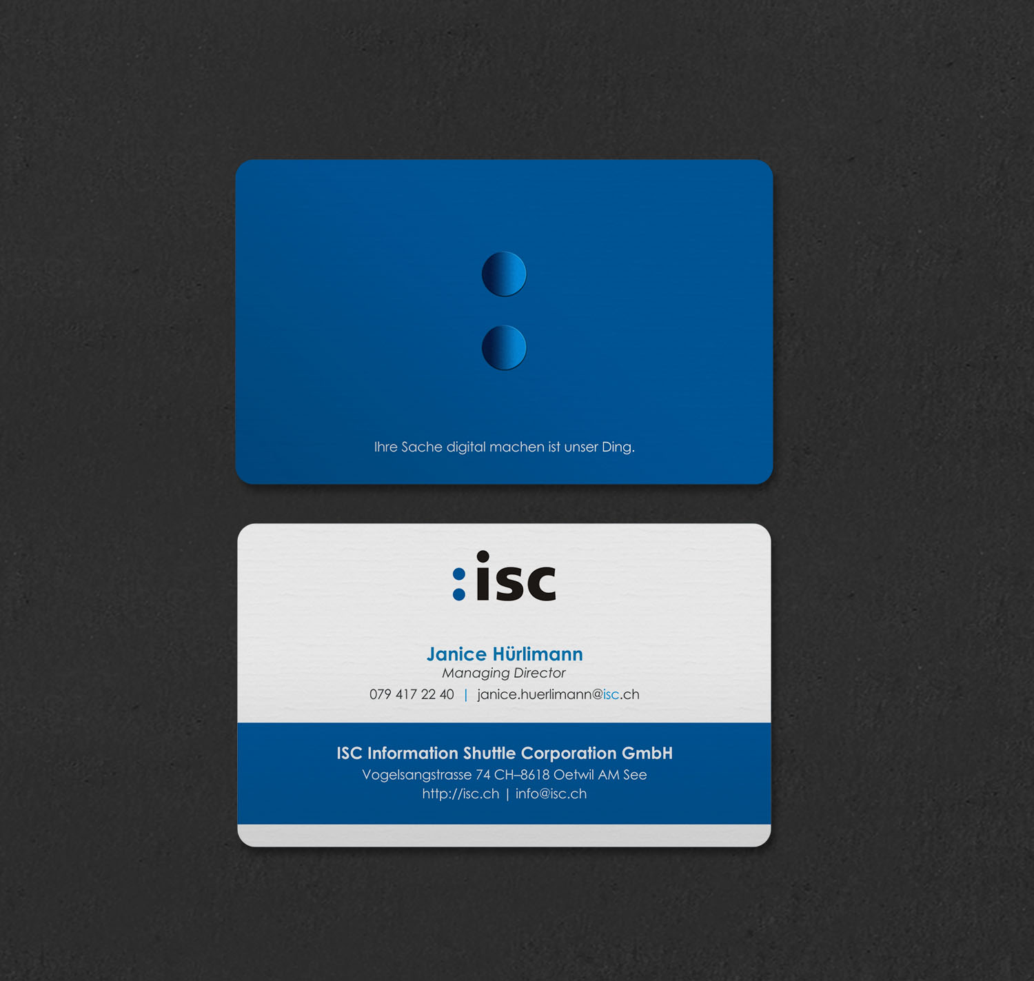 Business Card Design by INDIAN_Ashok for ISC Information Shuttle Corportion GmbH | Design #27340932