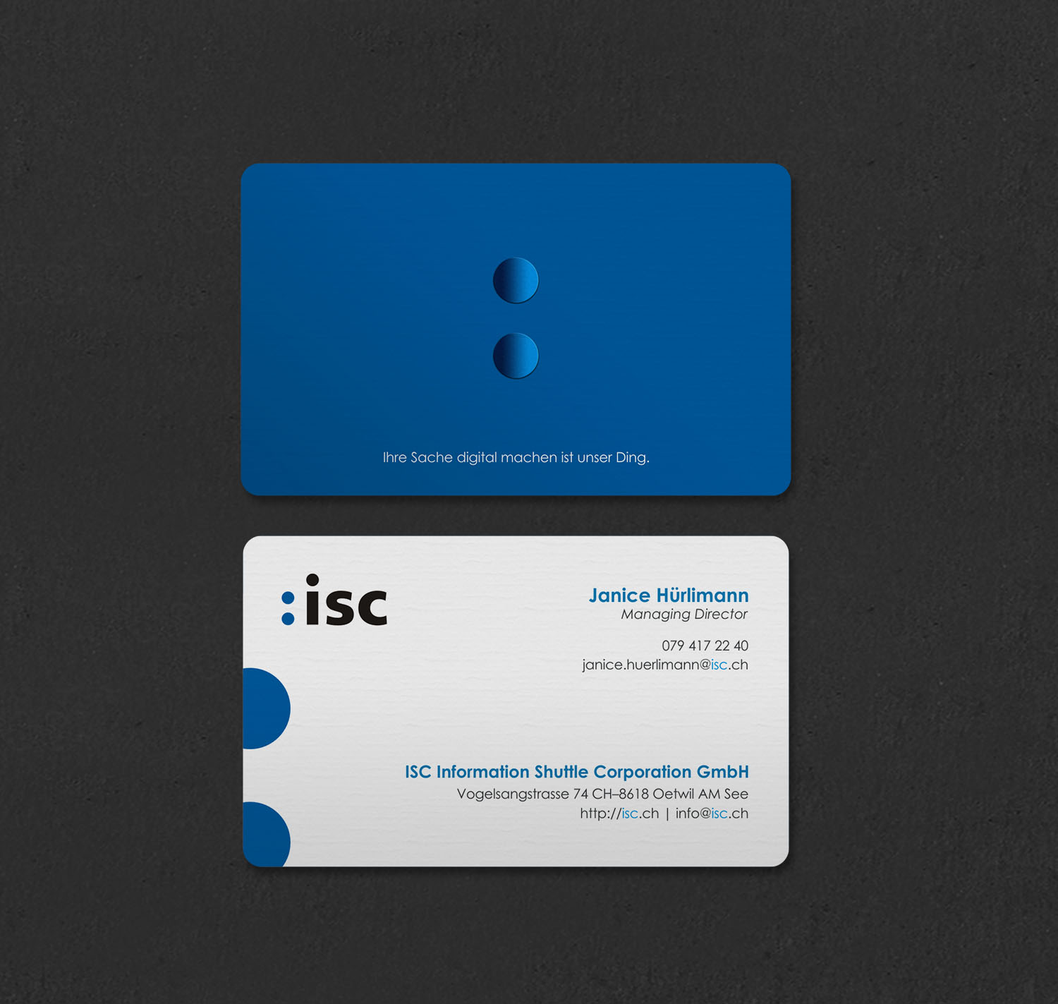 Business Card Design by INDIAN_Ashok for ISC Information Shuttle Corportion GmbH | Design #27340939