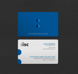 Design de Carte de Visite par INDIAN_Ashok pour ISC Information Shuttle Corportion GmbH | Design : #27340939