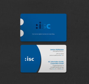 Design de Carte de Visite par INDIAN_Ashok pour ISC Information Shuttle Corportion GmbH | Design : #27340940