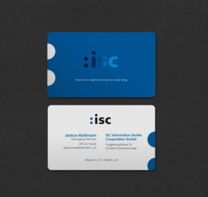 Design de Carte de Visite par INDIAN_Ashok pour ISC Information Shuttle Corportion GmbH | Design : #27340943