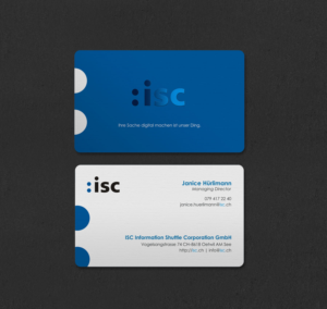 Design de Carte de Visite par INDIAN_Ashok pour ISC Information Shuttle Corportion GmbH | Design : #27340951
