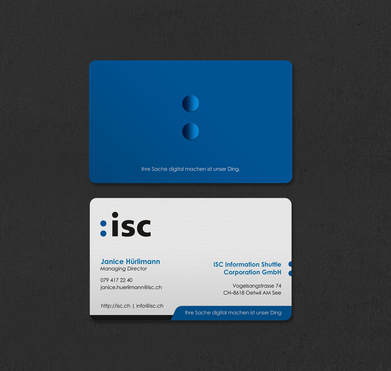 Business Card Design by INDIAN_Ashok for ISC Information Shuttle Corportion GmbH | Design #27340961