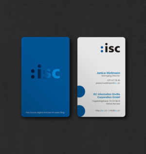 Visitenkarten-Design von INDIAN_Ashok für ISC Information Shuttle Corportion GmbH | Design: #27340963