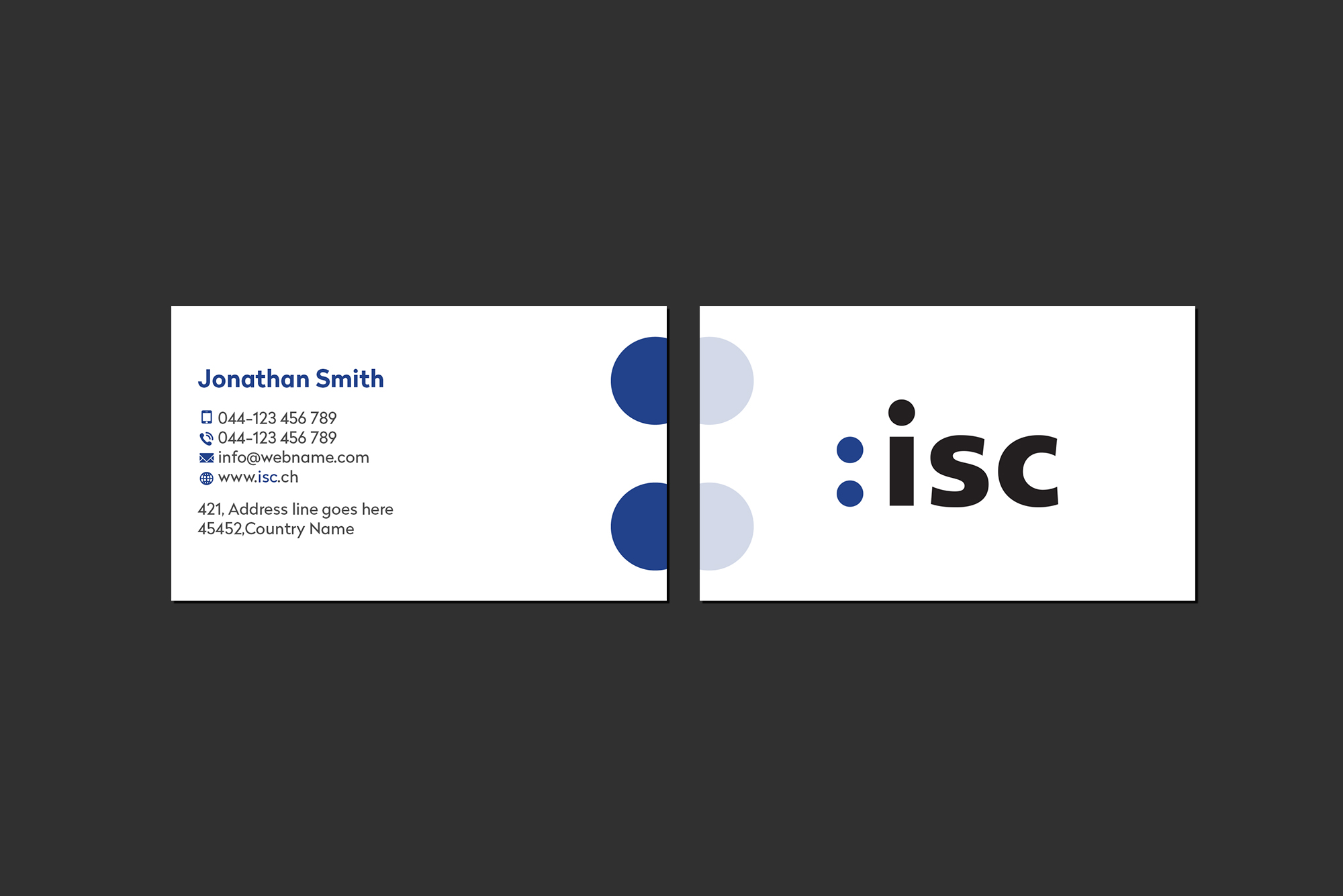 Design de Carte de Visite par Creations Box 2015 pour ISC Information Shuttle Corportion GmbH | Design #27339672