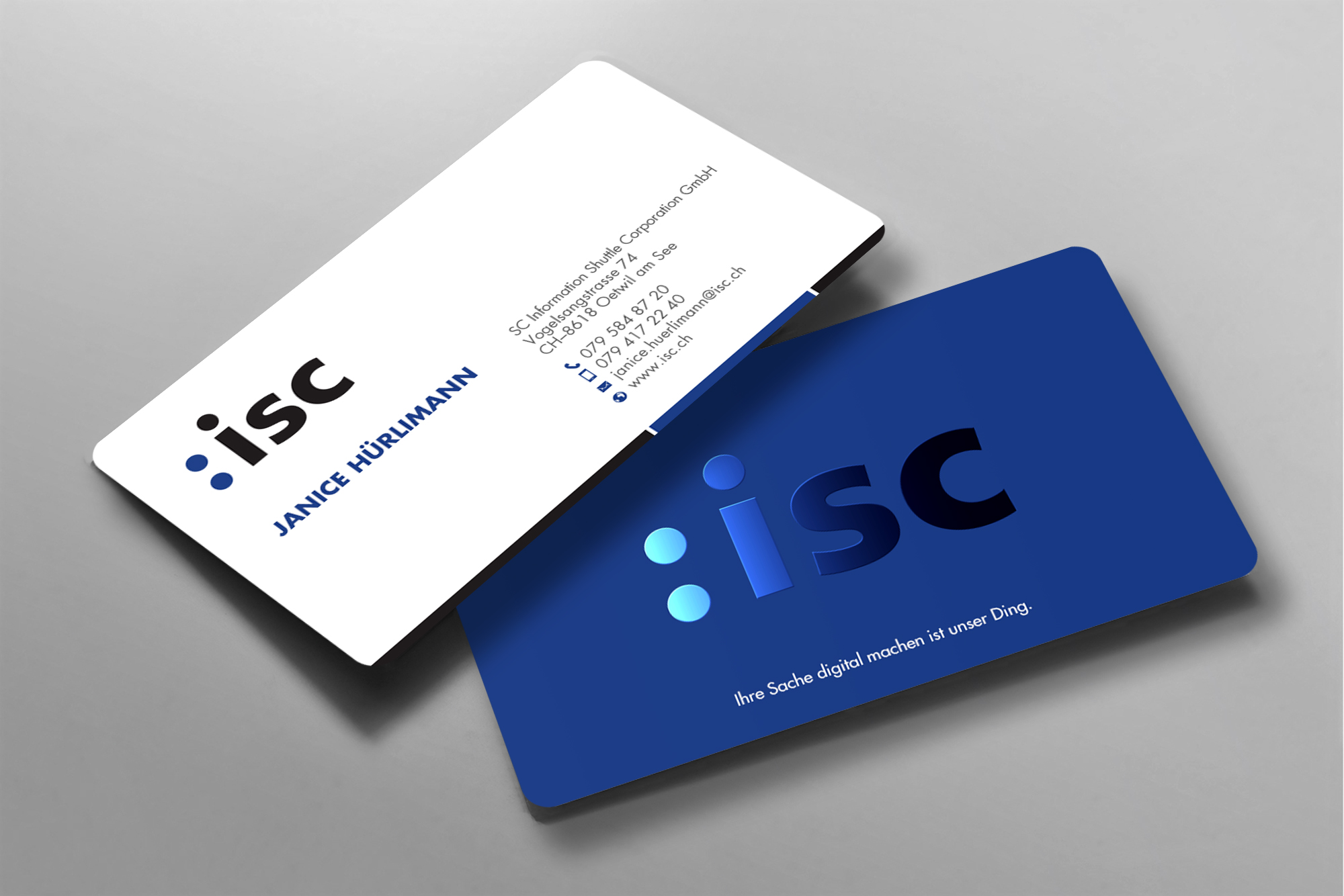 Visitenkarten-Design von chandrayaan.creative für ISC Information Shuttle Corportion GmbH | Design #27343112