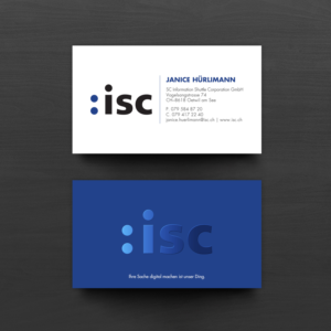 Diseño de Tarjeta de Presentación por chandrayaan.creative para ISC Information Shuttle Corportion GmbH | Diseño: #27343121