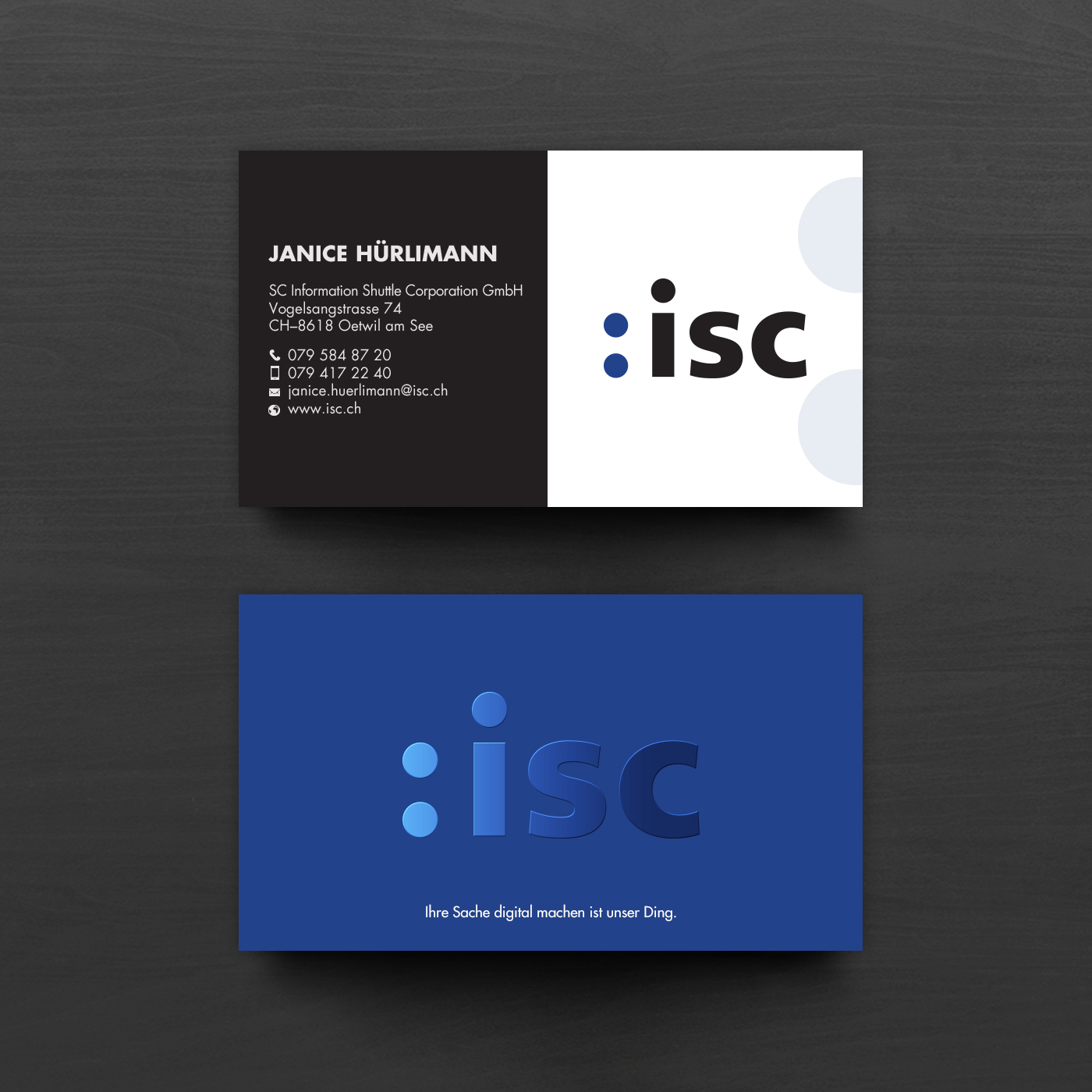 Design de Carte de Visite par chandrayaan.creative pour ISC Information Shuttle Corportion GmbH | Design #27343127