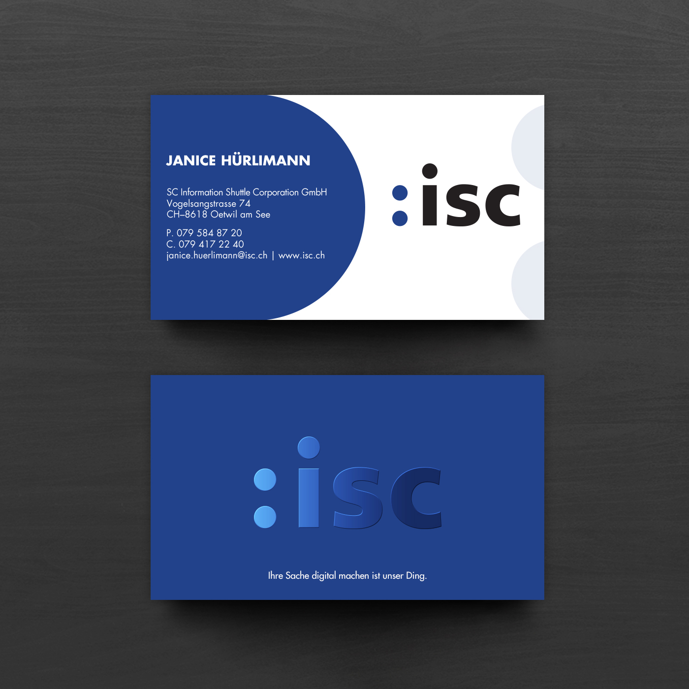 Design de Carte de Visite par chandrayaan.creative pour ISC Information Shuttle Corportion GmbH | Design #27344234