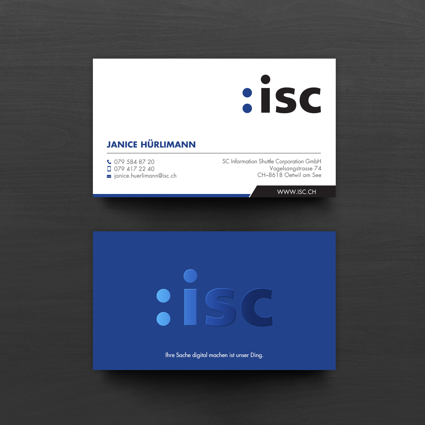 Business Card Design by chandrayaan.creative for ISC Information Shuttle Corportion GmbH | Design #27344235