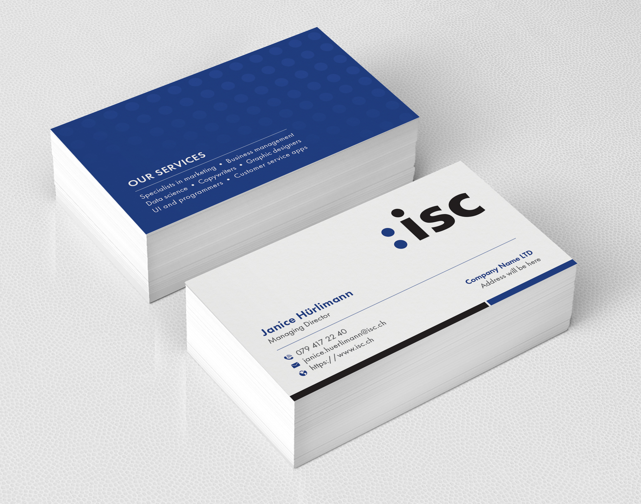 Design de Carte de Visite par CilioLab pour ISC Information Shuttle Corportion GmbH | Design #27342619