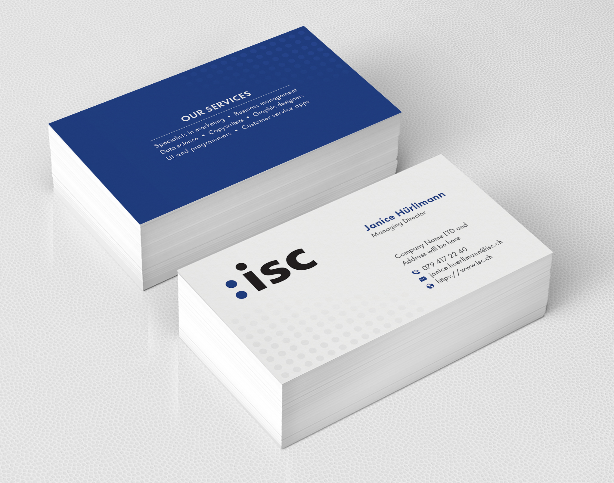 Design de Carte de Visite par CilioLab pour ISC Information Shuttle Corportion GmbH | Design #27342620