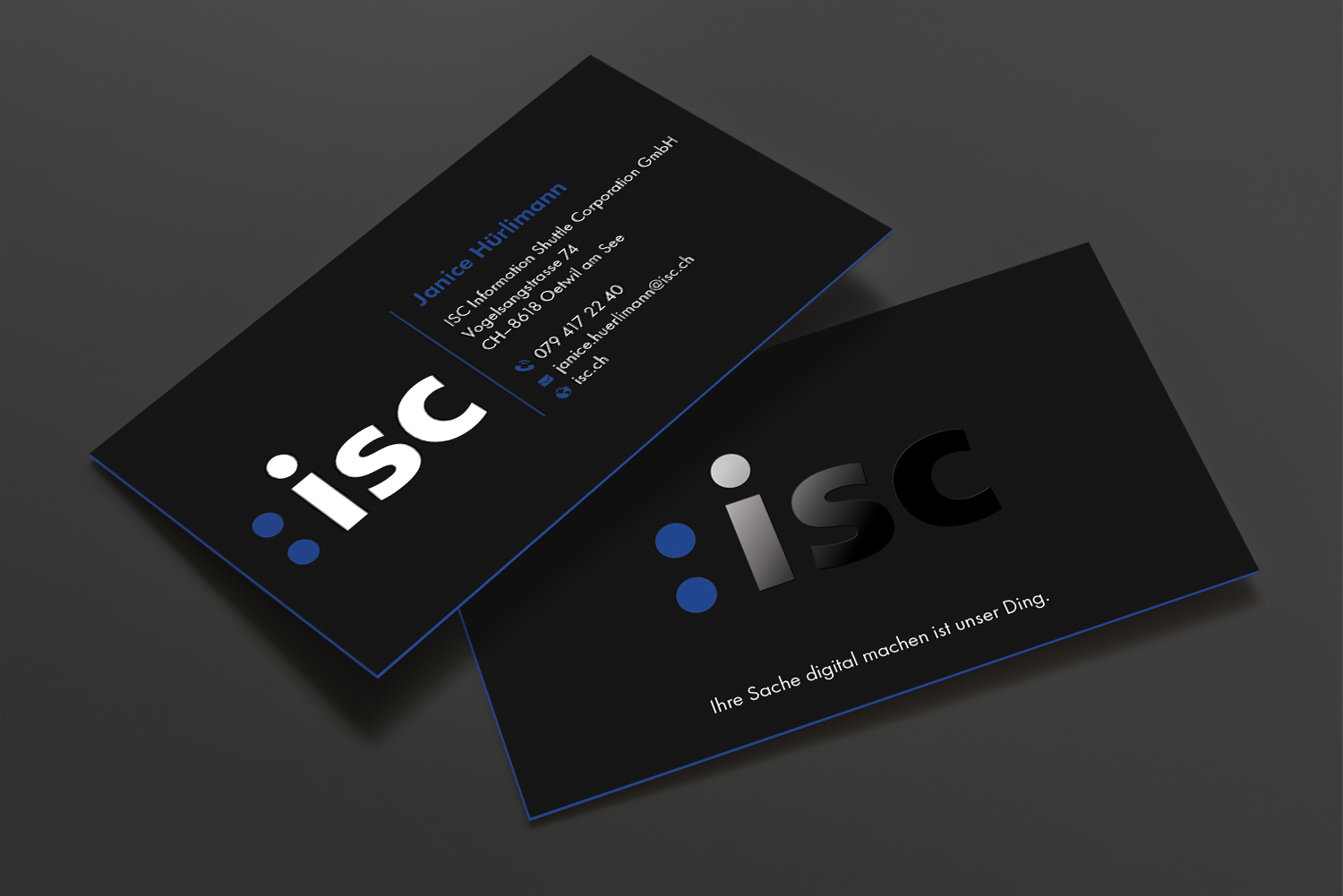 Business Card Design by DesignShout for ISC Information Shuttle Corportion GmbH | Design #27339944