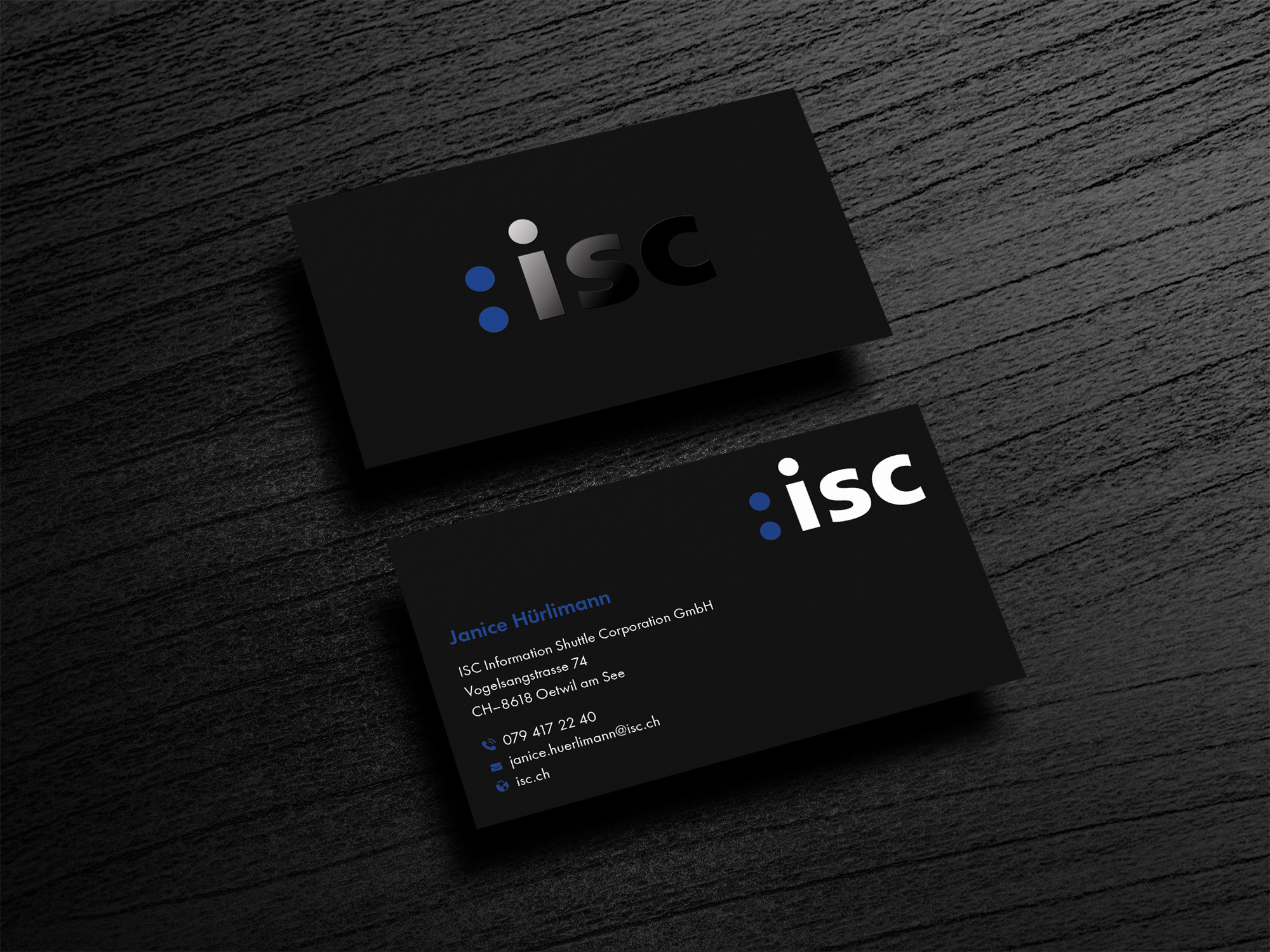 Business Card Design by DesignShout for ISC Information Shuttle Corportion GmbH | Design #27343289
