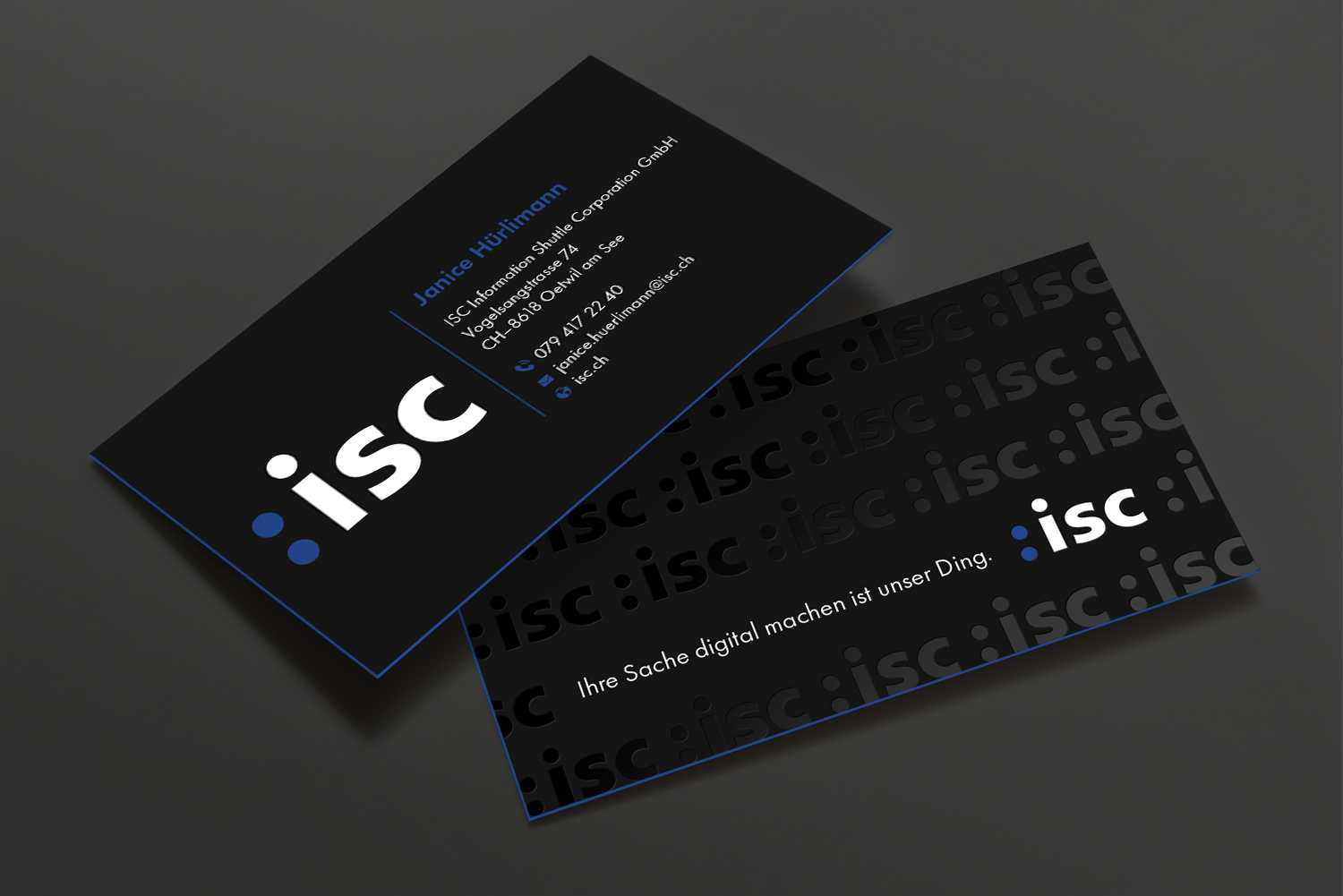 Business Card Design by DesignShout for ISC Information Shuttle Corportion GmbH | Design #27343370