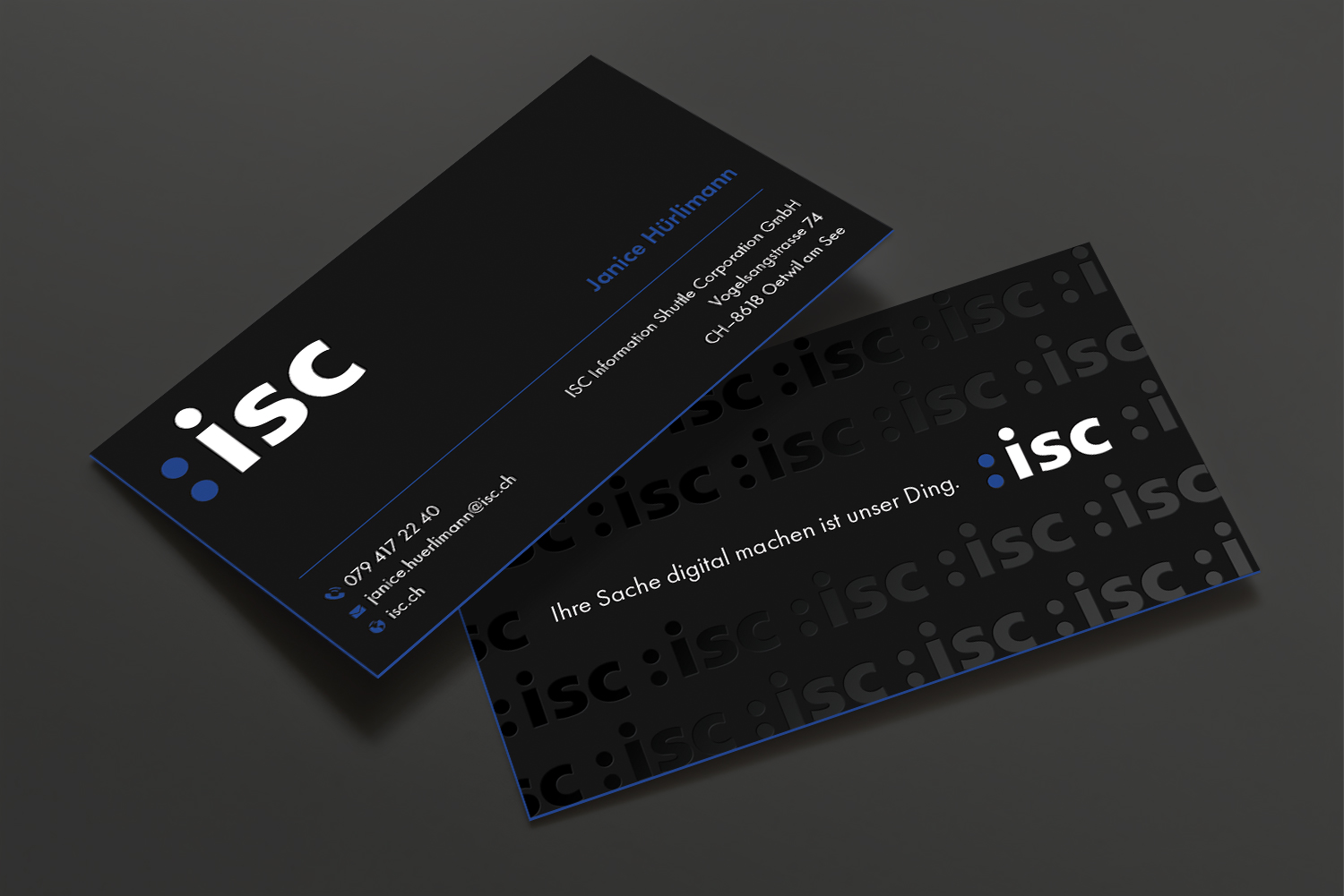 Business Card Design by DesignShout for ISC Information Shuttle Corportion GmbH | Design #27343403