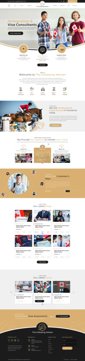 "The Galloping Advisor", a Higher Ed blogger,  would like  a wordpress design | WordPress-Design von Reimagine