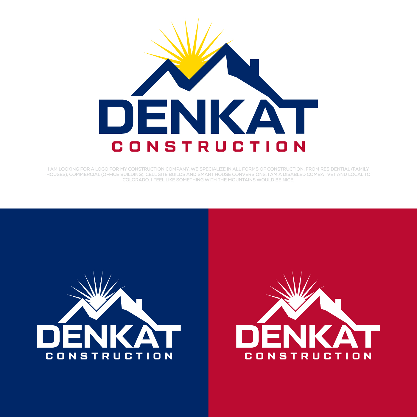 Logo Design by sangeloenriquez for DenKat Construction | Design #27339626