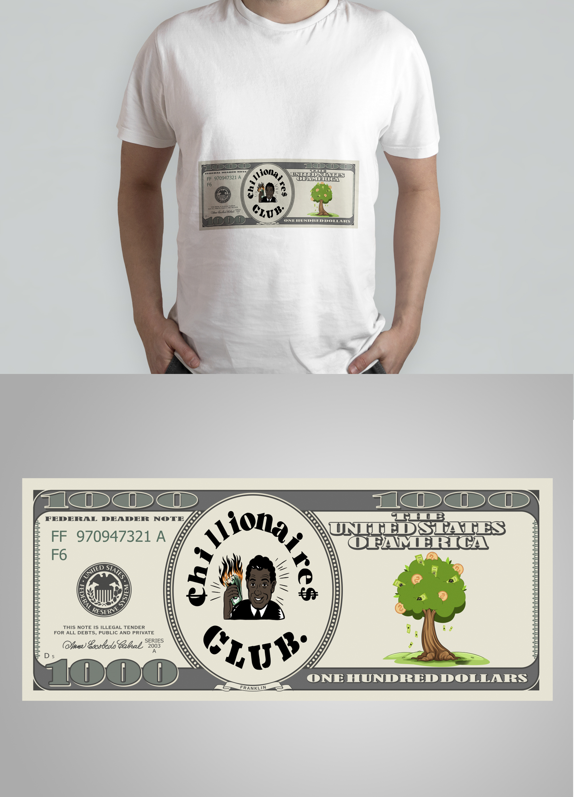 T-shirt Design by ecorokerz for Chillionaires Club | Design #27344143