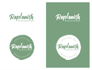 Replenish Wholefoods | Logo Design by wonderland